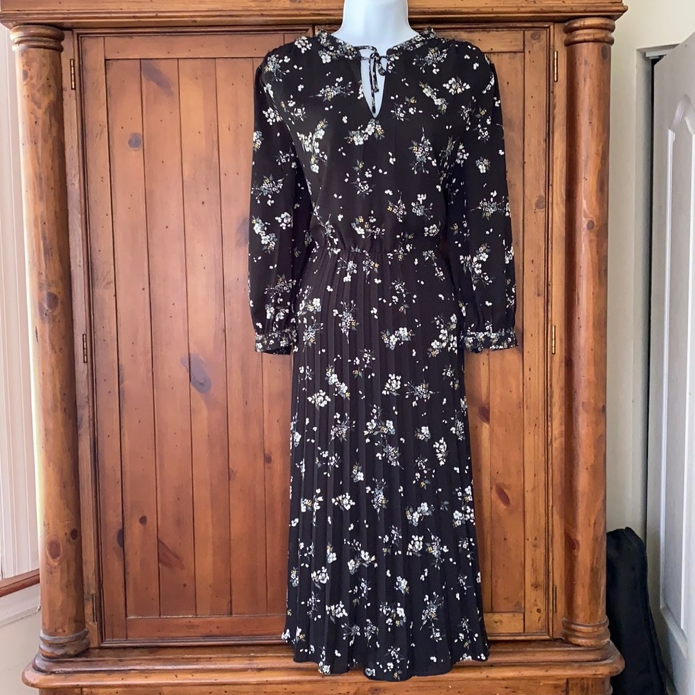 H&M Black floral dress